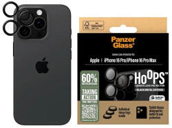 Panzer Hoops tok, fekete Lens Protector iPhone 16 Pro 6.3" / 16 Pro Max 6.9" 1284