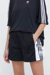 adidas Originals rövidnadrág Adibreak női, fekete, nyomott mintás, magas derekú, IU2518 - fekete M