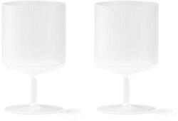 Ferm Living borospohár készlet Ripple Wine Glasses 270 ml 2 db - fehér Univerzális méret