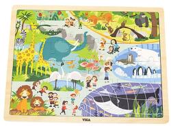 Viga Toys Gyermek fa puzzle Viga Zoo 48 db