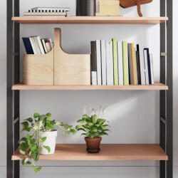 vidaXL világosbarna kezelt tömör tölgyfa fali polc 80x50x2 cm (363668) - balena
