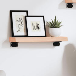 vidaXL kezeletlen tömör tölgyfa fali polc 40x10x4 cm (363501) - balena