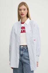 Tommy Hilfiger pamut ing női, galléros, relaxed, DW0DW20209 - kék M