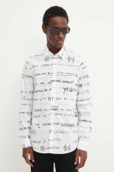 Desigual pamut ing PAUL férfi, galléros, fehér, regular, 24WMCW27 - fehér M