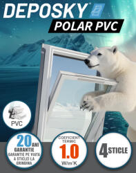 DEPOSKY Fereastra mansarda DEPOSKY POLAR PVC, 4 sticle, maner jos (DPP C2A B1800)