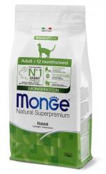 Monge Natural Superpremium Monoprotein Adult Cat Rabbit - пълноценна суха храна за котки в зряла възраст със заешко месо - 1, 5 кг, Италия - 1945