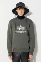 Alpha Industries felső Basic Sweater zöld, férfi, nyomott mintás - zöld M