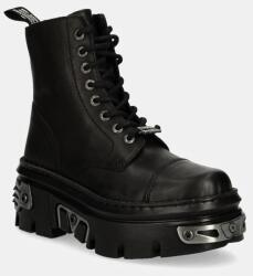 New Rock bőr bakancs CRUST NEGRO + REACTOR NEGRO fekete, női, platformos, M-WALL083CCT-S12 - fekete Női 41