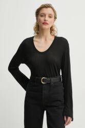 By Malene Birger hosszú ujjú lenkeverékből AMALOU fekete, Q71621008Z - fekete L