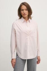 Calvin Klein pamut ing női, galléros, piros, relaxed, J20J224436 - rózsaszín M