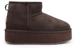 Emu Australia cizme de zapada din piele intoarsa Stinger Micro Flatform culoarea maro, W13082. CHOC 9BYH-OBD3JS_89X (W13082.CHOC)