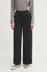 DKNY pantaloni femei, culoarea negru, lat, high waist, P4GKAX76 9BYH-SPD0BC_99X (P4GKAX76)