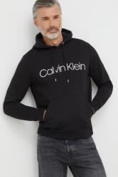 Calvin Klein hanorac de bumbac bărbați, culoarea negru, cu imprimeu K10K104060 99KK-BLM047_99X (K10K104060.NOS)