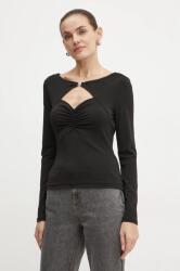 GUESS bluza OLGA femei, culoarea negru, neted, 4BGP04 6284A 9BYH-BUD04R_99X (4BGP04.6284A)