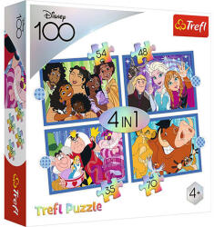 Trefl Disney 100 4 az 1-ben puzzle 35,48,54,70 db-os (34618)