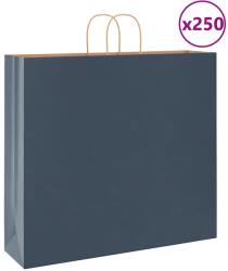 vidaXL Хартиени торбички 250 бр с дръжки сини 54x15x49 см (4101710)
