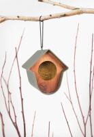 SingingFriend Evie madáretető fa előlappal, szürke (P020) (38842)