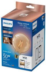 Philips Bec LED inteligent vintage Philips filament chihlimbariu, Wi-Fi, Bluetooth, G125 (000008719514372122)