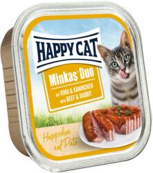 Happy Cat Minkas Duo paté - Marha és nyúl 16 x 100 g