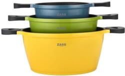 ZASS Set 3 oale antiaderente din aluminiu turnat sub presiune Zass Gourmet ZG-ACS 02, Color (ZG-ACS 02 Color)