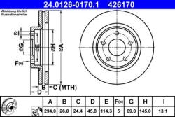 ATE Disc frana ATE 24012601701 (24012601701)