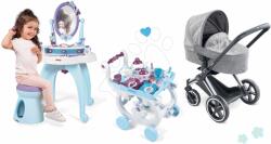 Corolle Set cărucior și măsuța cosmetică Cybex Landau 3în1 Priam Corolle cu taburete și cărucior de servire Frozen (CO140770-12)