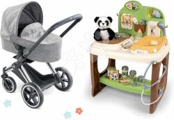 Corolle Set cărucior și cabinet veterinar Cybex Landau 3în1 Priam Corolle cu panda de pluș și cadă cu baie (CO140770-5)
