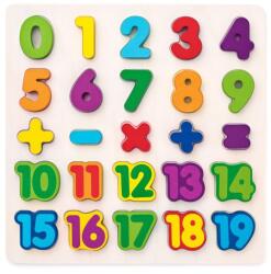Woodyland Puzzle din lemn - Matematica, numere (90069) - ookee