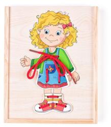 Woodyland Puzzle din lemn - Imbraca fetita (90017)