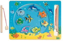 Woodyland Jucarie din lemn - Joc magnetic de pescuit, viata marina (90026)