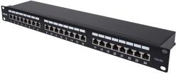 Manhattan Patch panel - CAT6A FTP árnyékolt patch panel, 24 portos, 1U, Fekete PC (720861)