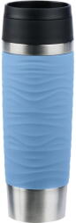 emsa TRAVEL MUG Waves Grande thermal mug (light blue/stainless steel, 0.5 liters) (N2022600)