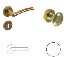 Gomboss/perfekto Figo (Fino, Vesta) Réz színű PZ Gomb/Kilincs (18-600525-52-GK)