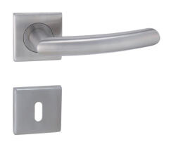 Gomboss/Perfekto Gina Din Fix Csapos Négyzetrozettás Rozsdamentes Inox Csak Kilincs Felső Rozettán (70-600231-50-K)