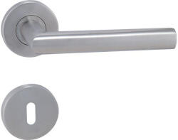 Gomboss/Perfekto Tímea Körrozetás Rozsdamentes Inox Csak kilincs (Fém Alaplap NEM CSAPOS) (Kifutó) (70-120073-50-K)