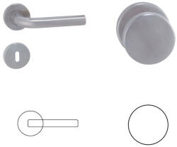 Gomboss/perfekto Lisa Din Fix Csapos Körrozettás Rozsdamentes Inox PZ Gomb/Kilincs (70-000078-52-GK)