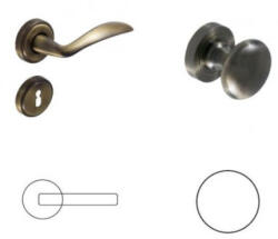 Gomboss/Perfekto Olive Antik Súrolt Felület PZ Gomb/Kilincs (30-000014-52-GK)