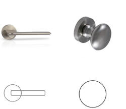 Gomboss/perfekto Mantis Körrozettás Szatén Króm Felület PZ Gomb/Kilincs (25-601184-52-GK)