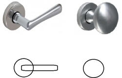 Gomboss/Perfekto Nosztalgia Szatén Króm Felület PZ Gomb/Kilincs (25-000003-52-GK)