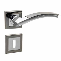 Bussare Caroline Négyzetrozettás Antracit/Grafit Szürkecsak Kilincs Felső Rozettán (49-000101-50-K)