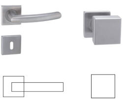 Gomboss/perfekto Gina Din Fix Csapos Négyzetrozettás Rozsdamentes Inox PZ Gomb/Kilincs (70-600231-52-GK)