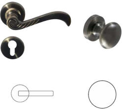 Gomboss/Perfekto Rose Antik Súrolt Felület PZ Gomb/Kilincs (30-000028-52-GK)