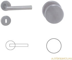 Gomboss/perfekto Tímea Körrozetás Rozsdamentes Inox PZ (Fém Alaplap) Gomb/Kilincs (70-120073-52-GK)