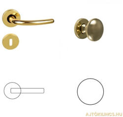 Lartech-maestro Claudia Körrozettás Kilincs Réz PZ Gomb/Kilincs (Maestro) (10-600070-52-GK)
