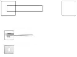 Forme Modena (Light) Négyzetrozettás Szatén Króm Felület PZ Gomb/Kilincs (25-600241-52-GK)