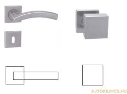 Gomboss/Perfekto Alex Din Fix Csapos Négyzetrozettás Rozsdamentes Inox PZ Gomb/Kilincs (70-600230-52-GK)