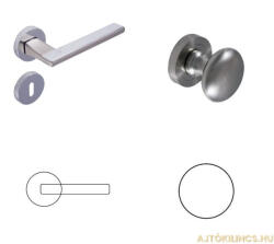 Gomboss/Perfekto Alpha Körrozettás Szatén Króm Felület PZ Gomb/Kilincs (25-601185-52-GK)
