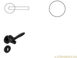 Gomboss/Perfekto Birdy "G01" Fekete Szín PZ Gomb/Kilincs (50-601250-52-GK)