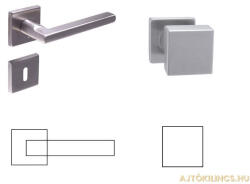 Gomboss/perfekto Ella Négyzetrozettás Rozsdamentes Inox PZ Gomb/Kilincs (70-000097-52-GK)