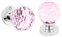 METAL-BUD Diamond Pink- Rózsaszín Kristály Gomb Forgó (20-601134-80)